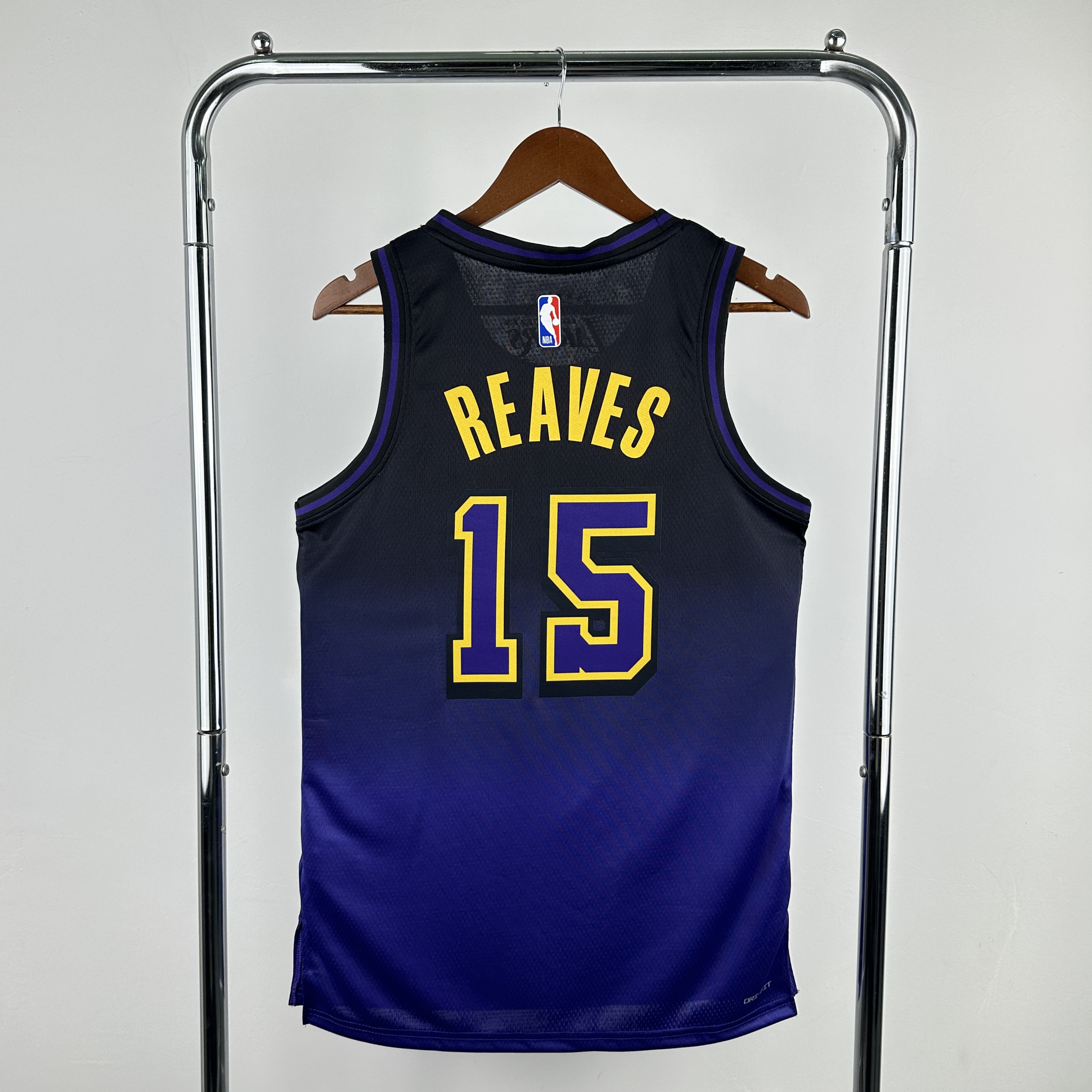 Men Los Angeles Lakers #15 Reaves Purple City Edition Season Nike 2025 NBA Jersey